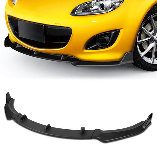 LIP FRONTAL 09-13 MAZDA MX-5 MIATA - REQUIRES DRILLING BUMPER FOR INSTALLATION - 3PC - MATTE BLACK