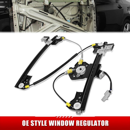 REGULADOR DE VENTANA WINDOW MOTORS & REGULATORS - CHRYSLER 300 2005-2010 / DODGE CHARGER 2006-2010 / DODGE MAGNUM 2005-2008 - EXC. ANTI-PINCH - W/ 2 WIRES - W/O ONE TOUCH UP - METALLIC - BARE STEEL / PLASTIC