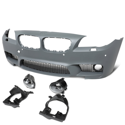 DEFENSA WITH FOG LIGHTS - 10-16 BMW 5-SERIES SEDAN, HATCHBACK - M5 STYLE - GRAY