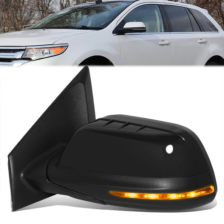 RETROVISOR MIRROR - OE STYLE - FORD EDGE 12-14 - WITH MEMORY WITH HEATED WITH BLIND SPOT WITH TURN SIGNAL - DRIVER SIDE - PAINT TO MATCH - BLACK