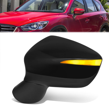 RETROVISOR MIRROR - OE STYLE - MAZDA CX-5 2015-2016 - WITH POWER WITH HEATED WITH SIGNAL - DRIVER LEFT SIDE - BLACK