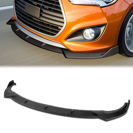 LIP FRONTAL 13-17 HYUNDAI VELOSTER TURBO - REQUIRES DRILLING BUMPER FOR INSTALLATION - 3PC - MATTE BLACK
