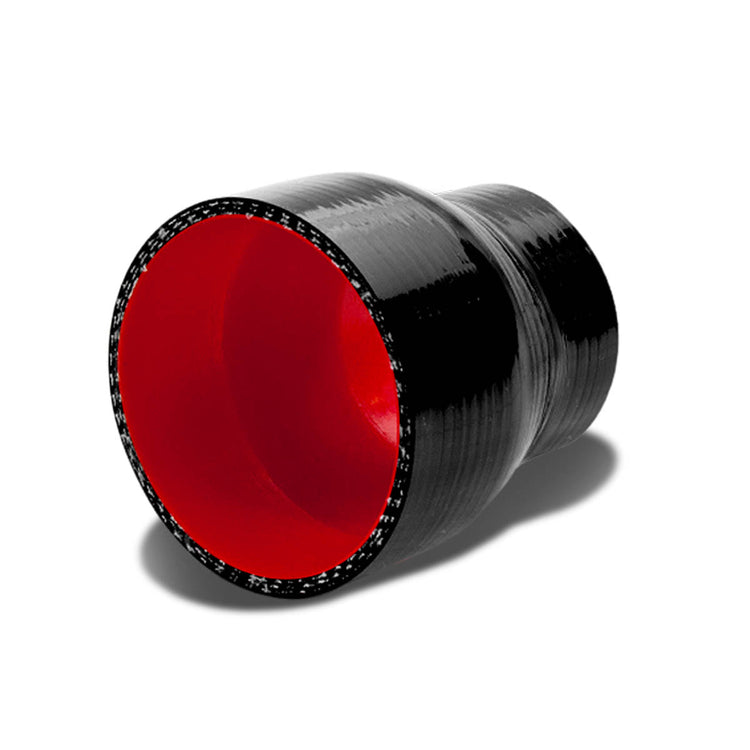 COPLE DE SILICON 3-PLY - 2.25" TO 2.75" REDUCER - BLACK / RED