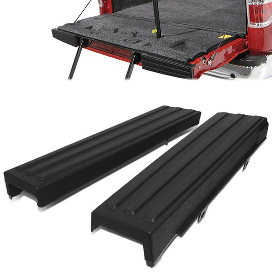 nan TAILGATE CAP COVERS - 09-14 FORD F-150 - FITS MODELS WITH FLEX STEP TAILGATE - CENTER SECTION NOT INCLUDED - TEXTURED - BLACK