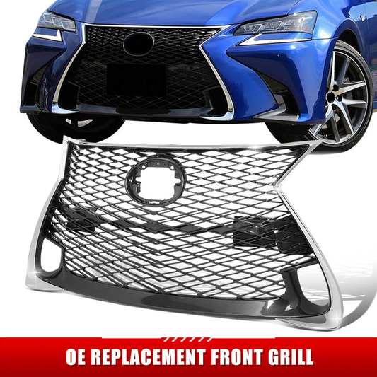 PARRILLA GRILLE - LX GS250/350/430 13-15/16-19/ GRILLE ASS'Y 16-19/ PAINTED BLACK/ W/CHROME MOULDING/ W/O SENSOR H.