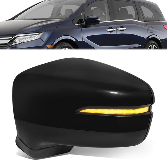 RETROVISOR MIRROR - OE STYLE - HONDA ODYSSEY 18-24 - WITH POWER WITH HEATED GLASS WITH SIGNAL WITH MEMORY - DRIVER SIDE - PAINT TO MATCH - BLACK