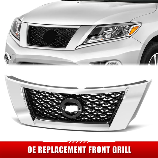 PARRILLA GRILLE - DS PAHFDR 13-16/17-21(R52)/ GRILLE ASS'Y 13-16/ PAINTED SILVER BLACK/ W/AROIND VIEW (PLATINUM)//PARTS.NO,NI1200255//OEM NO,623103KA0B