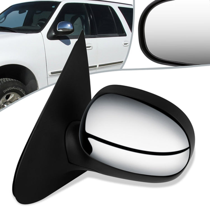 RETROVISOR MIRROR - OEM - 98-02 FORD EXPEDITION / 01-03 FORD F-150 / 98-02 LINCOLN NAVIGATOR - POWERED - CHROME - LEFT