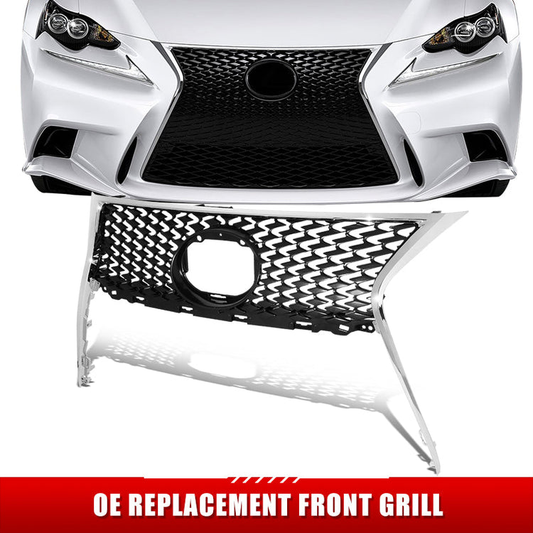 PARRILLA GRILLE - LX IS250/350 13-16/17-20/21-ON/ GRILLE ASS'Y 13-16/ PAINTED BLACK/ W/CHROME MOULDING/ (W/F-SPORT)(EU=USA)