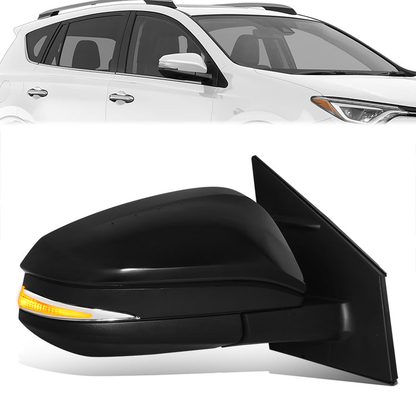 RETROVISOR MIRROR - OE STYLE - TOYOTA RAV4 16-18 - WITH POWER WITH HEATED WITH SIGNAL - PASSENGER SIDE - PAINT TO MATCH - BLACK