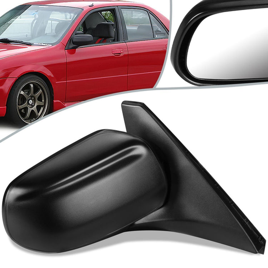 RETROVISOR MIRROR - OEM - 99-03 MAZDA PROTEGE / 02-03 MAZDA PROTEGE5 - FITS MODELS WITHOUT 6 SPEAKER SYSTEM - POWERED - PAINTABLE FINISH , TEXTURED CAP - BLACK - RIGHT