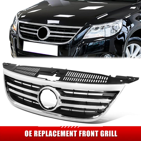 PARRILLA GRILLE - VG TIGAN '09-'11/'12-'17/ GRILLE ASS'Y 09-11/ MAT-BLACK W/CHROME MLDG