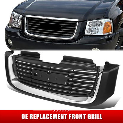 PARRILLA GRILLE - GM ENVOY '02-'09/ GRILLE ASS'Y 02-05/ CHROME/GRAY/BLACK/ (W/O H/L WASH TYPE)/ (SLE)(SAME S15 JIMMY)