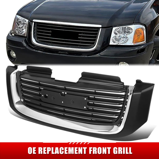 PARRILLA GRILLE - GM ENVOY '02-'09/ GRILLE ASS'Y 02-05/ CHROME/GRAY/BLACK/ (W/O H/L WASH TYPE)/ (SLE)(SAME S15 JIMMY)