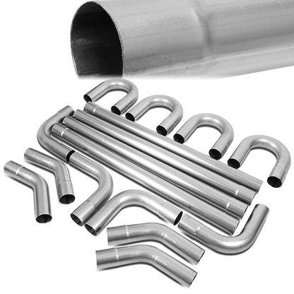nan EXHAUST PIPES - UNIVERSAL PIPING KIT - POLISHED - 3"