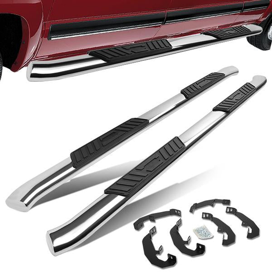 ESTRIBOS 5" - OVAL - 19-20 CHEVY SILVERADO CREW CAB - SILVER