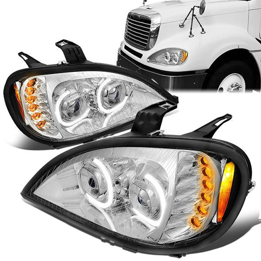 FAROS 04 FREIGHTLINER COLUMBIA (BUILT AFTER 4/04 PRODUCTION DATE) / 05-17 FREIGHTLINER COLUMBIA - LED - PROJECTOR - CHROME HOUSING