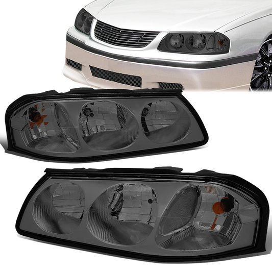 FAROS 00-05 CHEVY IMPALA 4-DOOR - SMOKE HOUSING / CLEAR CORNER - 9006 LOW BEAM / 9005 HIGH BEAM