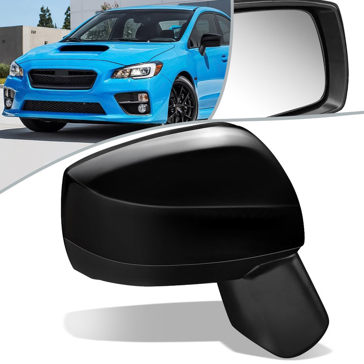 RETROVISOR MIRROR - OEM - 15-16 SUBARU IMPREZA - POWERED - FOLDING - BLACK MATERIAL - RIGHT
