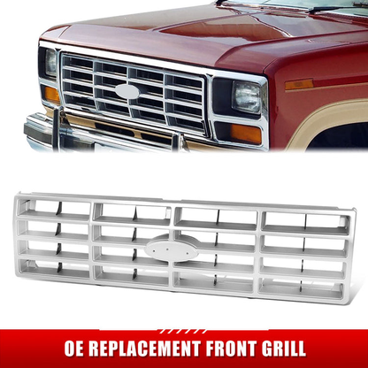 PARRILLA GRILLE - FD F150 P/U '80-'86/ GRILLE ASS'Y 82-86/ ARGENT/BLACK//PARTS.NO,FO1200117//OEM NO,E3TZ8200F