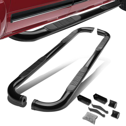 ESTRIBOS 3" - ROUND - 90 DEG - 04-15 NISSAN TITAN - CREW CAB - BLACK