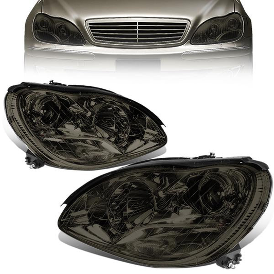 FAROS 00-06 MERCEDES-BENZ S-CLASS W220 4-DOOR - PROJECTOR - SMOKE HOUSING - H7 LOW BEAM / HIGH BEAM