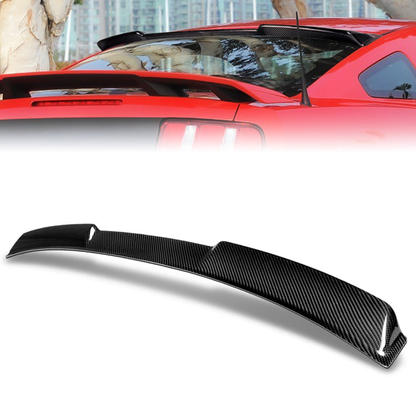 SPOILER CAR ROOF SPOILER - 05-14 FORD MUSTANG - FITS COUPE MODELS - CARBON FIBER BLACK