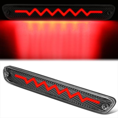 LUZ DE FRENO 04-12 CHEVY COLORADO, GMC CANYON / 06-08 ISUZU I-SERIES - 3D - LED - SEQUENTIAL HEARTBEAT LED - BLACK