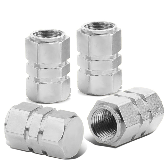 ACCESORIOS 17MM / 1.00" TALL - HEXAGON STYLE - SILVER