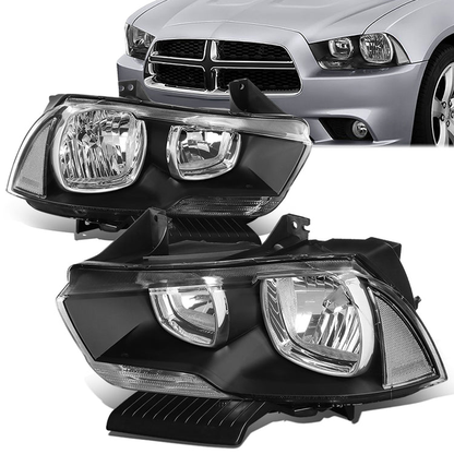FAROS 11-14 DODGE CHARGER 4-DOOR - BLACK HOUSING / CLEAR CORNER - H11 LOW BEAM / 9005 HIGH BEAM