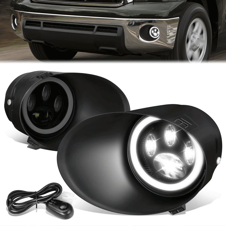 FAROS DE NIEBLA 08-17 TOYOTA SEQUOIA / 04-06 TOYOTA SOLARA / 05-11 TOYOTA TACOMA / 07-13 TOYOTA TUNDRA - FULL LED - SMOKED