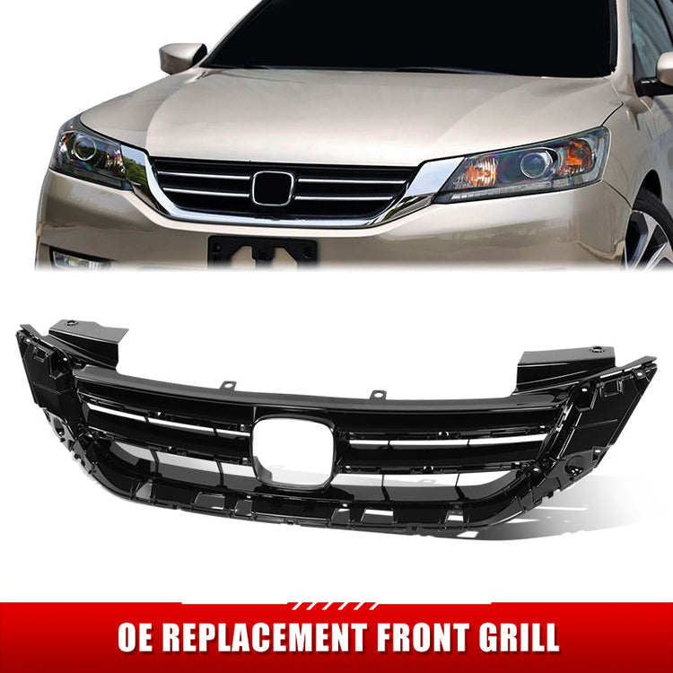 PARRILLA GRILLE - HD ACORD 13-15/ GRILLE ASS'Y/ PAINTED BLACK/ (4D)(6CYL)(USA BUILT)//PARTS.NO,HO1200215//OEM NO,71121T2FA11