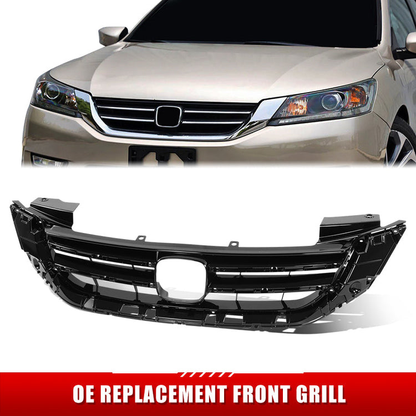 PARRILLA GRILLE - HD ACORD 13-15/ GRILLE ASS'Y/ PAINTED BLACK/ (4D)(6CYL)(USA BUILT)//PARTS.NO,HO1200215//OEM NO,71121T2FA11
