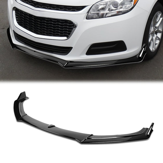 LIP FRONTAL 13-18 CHEVY MALIBU - REQUIRES DRILLING BUMPER FOR INSTALLATION - 3PC - PAINTED GLOSS BLACK