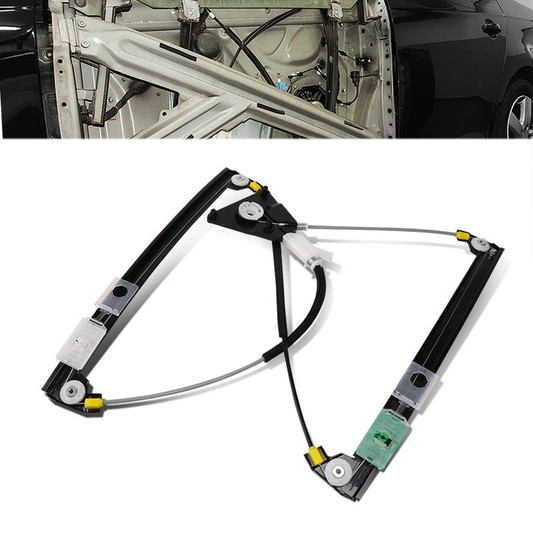 REGULADOR DE VENTANA WINDOW MOTORS & REGULATORS - METALLIC - 04-14 AUDI A3/04-14 AUDI A3 QUATTRO - FITS 4-DR MODELS ONLY - METALLIC - BARE STEEL/PLASTIC