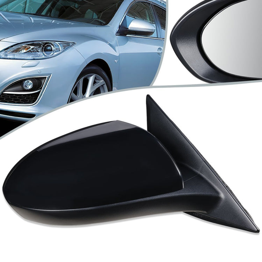 RETROVISOR MIRROR - OEM - 09-13 MAZDA 6 - POWERED - PAINTABLE - BLACK - RIGHT