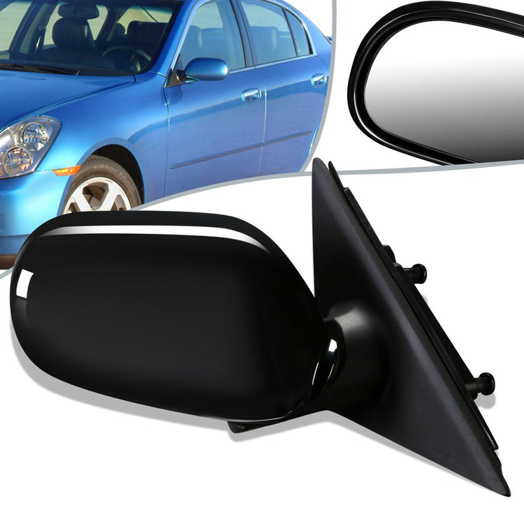 RETROVISOR MIRROR - OEM - 03-06 INFINITI G 35 SEDAN - POWERED - HEATED - TEXTURED - BLACK - RIGHT