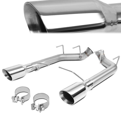 TUBERIA CATBACK AXELBACK - 11-14 FORD MUSTANG 5.0L 5.4L - DUAL ROLLED TIP - STAINLESS STEEL