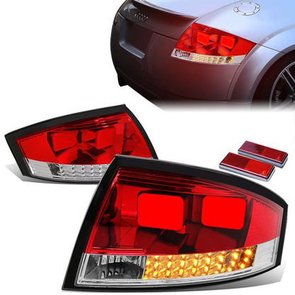 FAROS TRASEROS 99-06 AUDI TT , TT QUATTRO - 3D - LED - RED / CLEAR