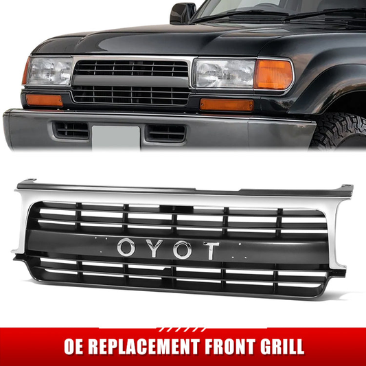PARRILLA GRILLE - TY LD-CRUSR '91-'97(FJ80)/ GRILLE ASS'Y 91-94/ CHROME DARK ARGENT//PARTS.NO,TO1200206//OEM NO,5311160070