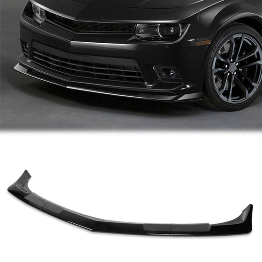 LIP FRONTAL 14-15 CHEVY CAMARO - ONLY FITS SS, Z28, V8, MODELS ONLY - REQUIRES DRILLING BUMPER FOR INSTALLATION - 3PC - PAINTED GLOSS BLACK