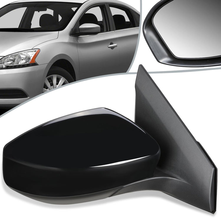 RETROVISOR MIRROR - OEM - 13-15 NISSAN SENTRA - POWERED - TEXTURED - BLACK - RIGHT