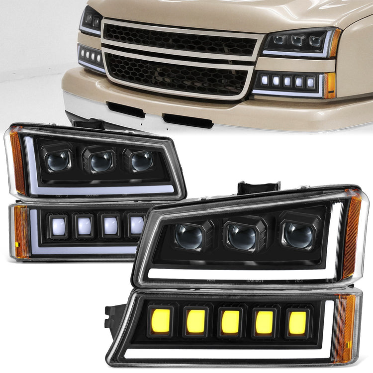 FAROS 03-06 CHEVROLET AVALANCHE 1500 2500 / 03-06 CHEVROLET SILVERADO 1500 2500 3500 / 03-06 CHEVROLET SILVERADO 1500 HD 2500 HD / 07 CHEVROLET SILVERADO 1500 1500 HD 2500 HD 3500 CLASSIC - FOR AVALANCHE, FITS MODELS WITHOUT FACTORY CLADDING ONLY -