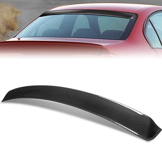 SPOILER CAR ROOF SPOILER - 01-05 BMW 320I / 01-05 BMW 325I / 01-06 BMW 325XI / 99 BMW 328I / 99-01 BMW 323I / 01-05 BMW 330I / 01-05 BMW 330XI - FITS SEDAN MODELS - CARBON FIBER BLACK