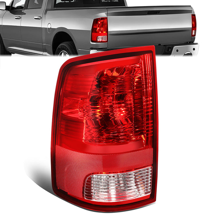 FAROS TRASEROS 09-10 DODGE RAM 1500 / 2010 RAM 2500, 3500 / 11-18 RAM 1500, 2500, 3500 / 19-22 RAM 1500 CLASSIC - FITS MODELS WITH FACTORY HALOGEN TAIL LIGHTS ONLY - DOES NOT FIT MODELS WITH FACTORY LED TAIL LIGHTS - LED - LEFT - RED