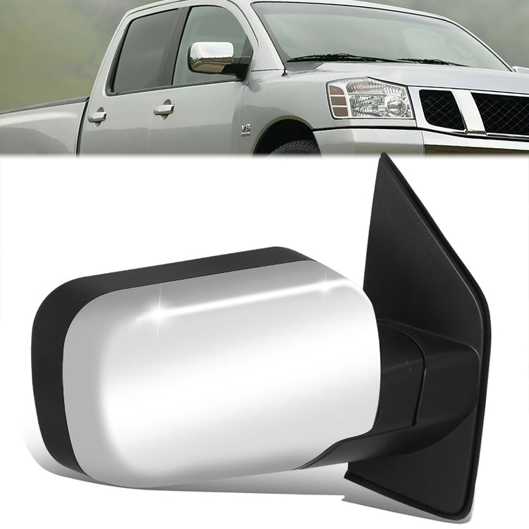 RETROVISOR MIRROR - OE STYLE - NISSAN TITAN 04-05 - WITH POWER WITH HEATED WITH LAMP WITH MEMORY - PASSENGER SIDE - PAINT TO MATCH - BLACK