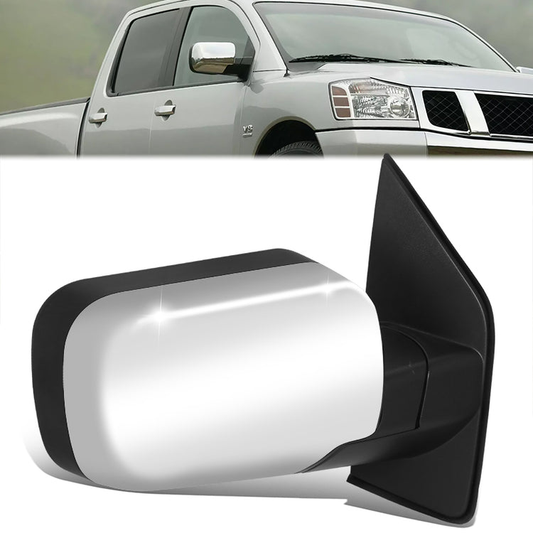 RETROVISOR MIRROR - OE STYLE - NISSAN TITAN 04-05 - WITH POWER WITH HEATED WITH LAMP WITH MEMORY - PASSENGER SIDE - PAINT TO MATCH - BLACK