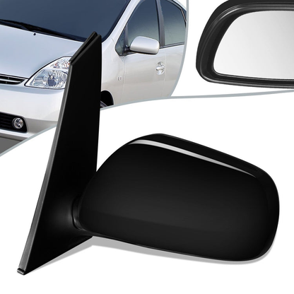 RETROVISOR MIRROR - OEM - 04-09 TOYOTA PRIUS - POWERED - PAINTABLE - BLACK - LEFT