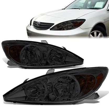 FAROS 02-04 TOYOTA CAMRY 4-DOOR - 9006 LOW BEAM / 9005 HIGH BEAM / 3457A TURN SIGNAL - CHROME HOUSING / AMBER CORNER
