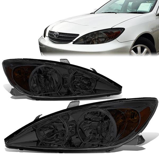 FAROS 02-04 TOYOTA CAMRY 4-DOOR - 9006 LOW BEAM / 9005 HIGH BEAM / 3457A TURN SIGNAL - CHROME HOUSING / AMBER CORNER